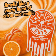 Creamy Orange Swirl Hanging Air Freshener