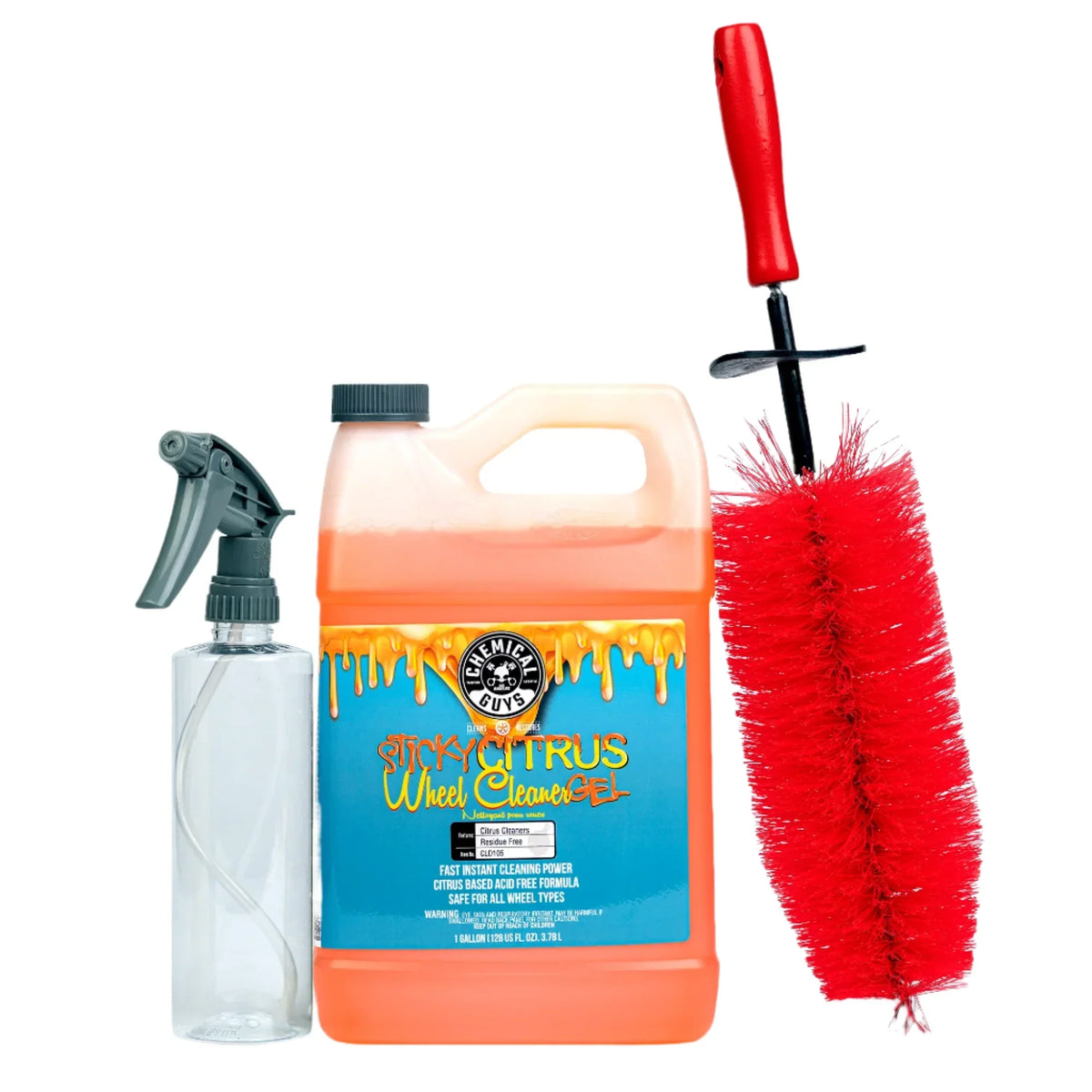 Sticky Citrus Spray Bundle with FREE Red Rocket Wheel and Rim Detailing Brush