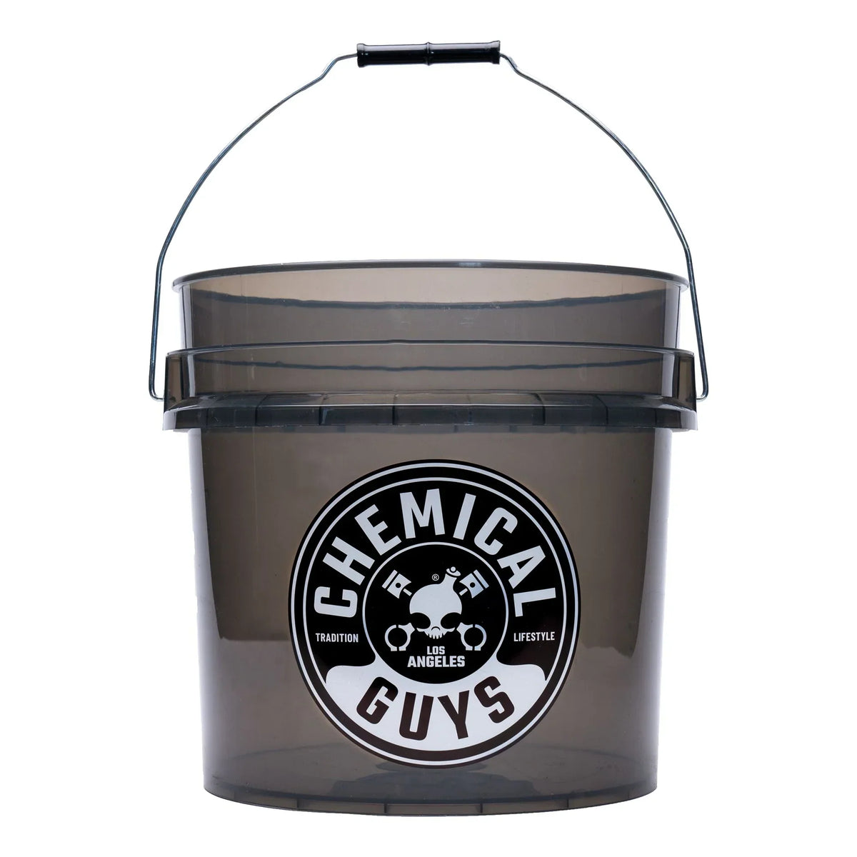 Heavy Duty Ultra Clear Detailing Bucket, 4.25 Gal, Smoked Obsidian Black